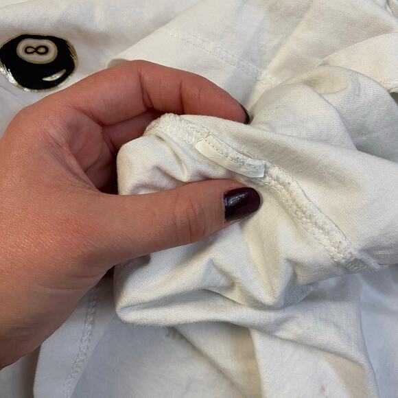 Zara Man White Graphic Tee Tattoo Skull Rose Dice Eagle Punk Streetwear Size L - Picture 5 of 6